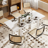 Modern Extendable Dining Table, 55.1 x 31.5 in, for 6-8 People