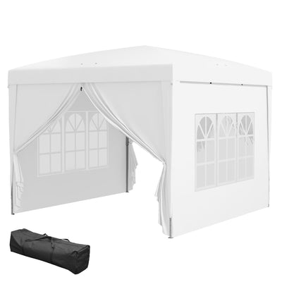 10'x10' Outdoor Pop Up Party Tent Wedding Gazebo Canopy with Carrying Bag (