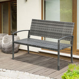 Rattan Wicker Loveseat Garden