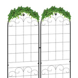 2 Pcs Garden Trellis for Climbing Plants, Outdoor Metal Trellis Plant Support Trellises for Patio