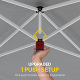 10 x 20 ft Pop Up Canopy Tent with Reflective Strips, UPF 50+ Easy up Instant Canopy with 6 Sandbags