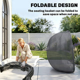 Hanging Egg Chair, Folding Basket and Thickened Cushion