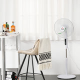 Standing Floor Fan with Remote Control, Stand Up Cooling Fan, Tall Pedestal Electric Fan for