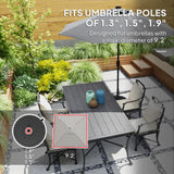 46lbs Resin Round Patio Umbrella Base with Wheels, Umbrella Stand Base