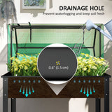 Raised Garden Bed Planter with PE Greenhouse Cover