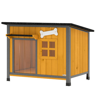 Outdoor Dog House with Anti-Chewing Steel Frame