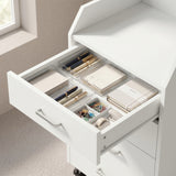 4-Drawer Vertical Mobile Filing Cabinet, File Cabinet with Lockable Wheels for Home Office