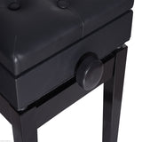 Banc de piano réglable avec rangement et rembourrage en cuir PU souple