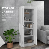 Meuble de rangement pour garde-manger de 175 cm avec portes à fermeture douce et étagères réglables