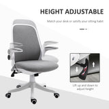 Chaise de bureau pivotante à 360°, fauteuil de bureau en tissu respirant avec accoudoirs relevables et hauteur réglable