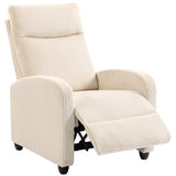 Corduroy Home Theater Seating, Push Back Recliner Chair with Padded Seat for Living Room