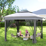 12' x 12' Pop Up Canopy Sun Shade Instant Tent Folding with Mesh Sidewalls