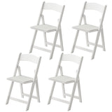 4 Pack Folding Chairs, Foldable Resin Chair with Padded Seat