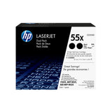 2PK 55X Black Toner Cartridge for LaserJet P3015