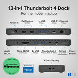 Plugable Technologies TBT4-UD5 Station d'accueil Thunderbolt 4 avec double HDMI 4K