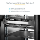 StarTech.com Paquet de 2 tablettes de montage en rack 1U, Console cantilever ventilée