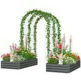 Metal Raised Garden Bed with Trellis