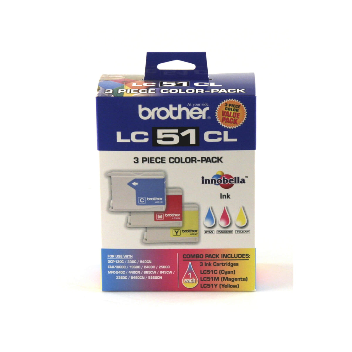 Brother LC513PKS, pack de 3 cartouches d'encre couleur