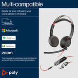 Casque stéréo USB-C HP Poly Blackwire 5220 + prise 3,5 mm + adaptateur USB-C/A
