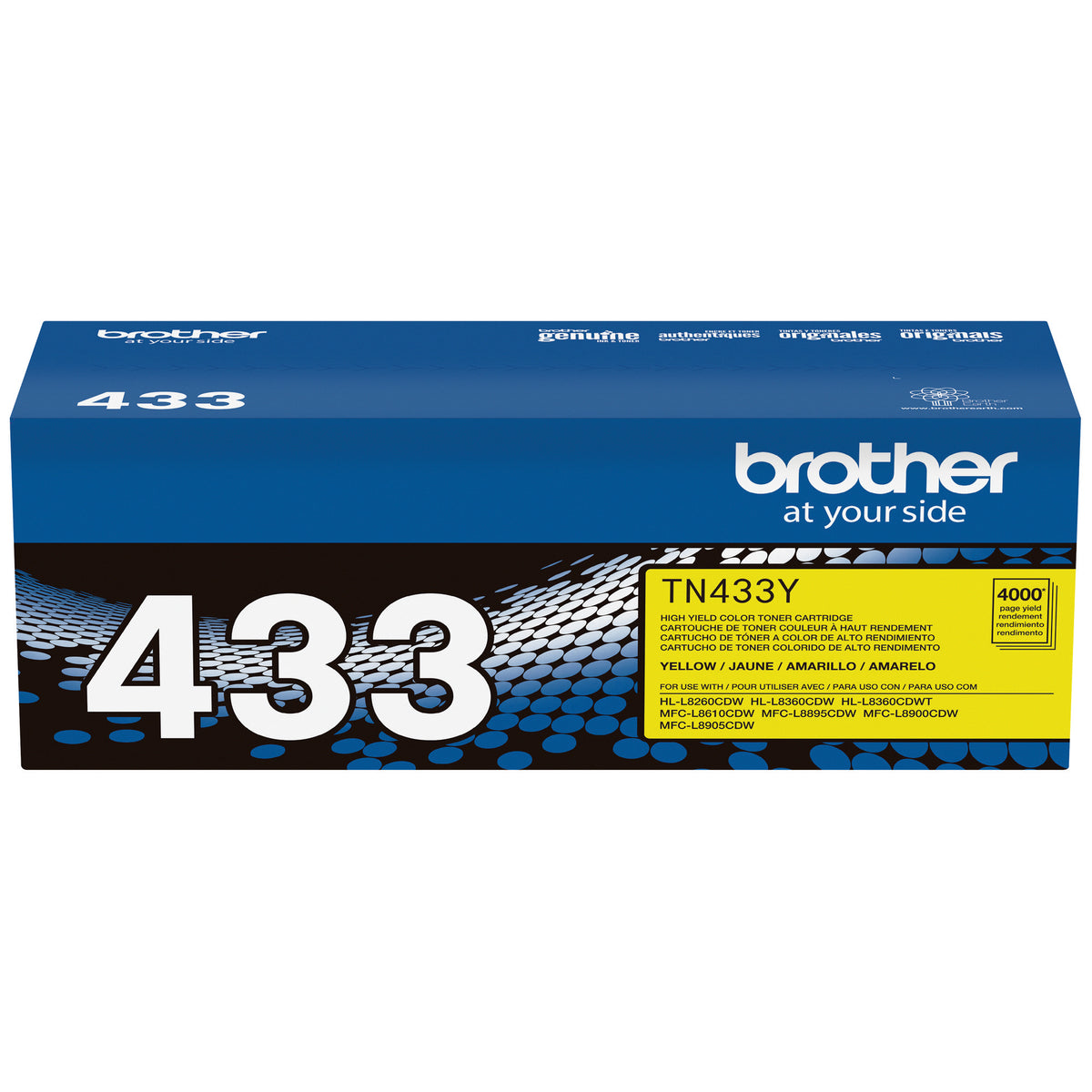 Cartouche de toner jaune Brother TN-433Y - 4000 pages