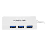 4PORT ST4300MINU3W USB 3.0 M/F Mini Hub with Built-IN Cable