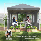 9.6 x 9.6 ft Pop Up Canopy Tent with 4 Sidewalls, UPF 50+ 1-Button Push Easy Setup Outdoor Instant Canopy