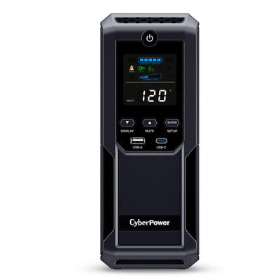 ASI Onduleur 1500 VA mini-tour AVR avec 12 prises, écran LCD, série/USB