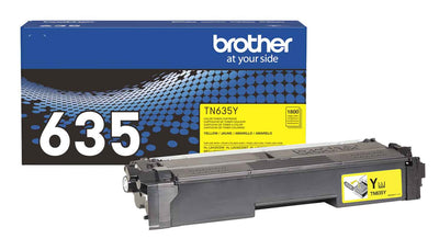 Brother TN-635Y Yellow Toner Cartridge - 1,800 Page Yield