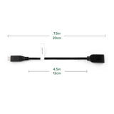 USB Adapter USB-C to USB-A 6IN (15CM)