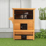 Maison pour chat, Abri félin extérieur 3 étages