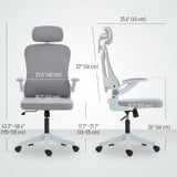 Ergonomic Office Chair, Swivel Desk Chair with Adjustable Lumbar Support, Headrest and Height