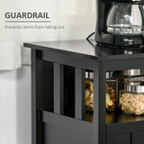 Buffet-bahut meuble-rangement console avec 2 portes et tablettes ajustables pour cuisine et salle à manger