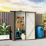Remise de rangement extérieur 5' x 3', remise de jardin en acier avec porte verrouillable simple