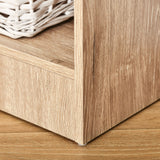 Bibliothèque à 5 niveaux, étagère de rangement avec étagères réglables, bois naturel