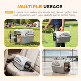Transporteur pour animaux approuvé par les compagnies aériennes pour mini-chiens et chats avec porte en grillage d'acier