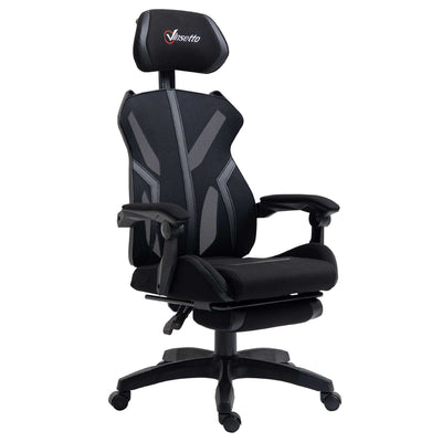 Gaming Chair, Ergonomic Computer Chair with Footrest, Headrest, Recliner Swivel Seat with Adjustable Height