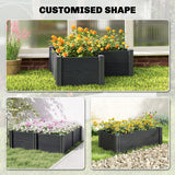 Kit de lit de jardin surélevé en vinyle, boîte de jardin surélevée 3 x 3 x 1 pi avec fond ouvert
