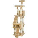 68-inch Multi-Level Cat Scratching Tree Kitty Activity Center Post Tower Condo Pet Furniture w/ Toy