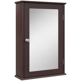 Bathroom Mirror Cabinet, Wall Mounted Medicine Cabinet with Door and Shelves