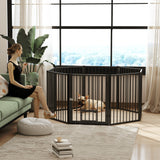 8 Panels Dog Playpen, Foldable Portable Pet Playpen with Door, for Small & Medium Dogs, 30