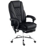 Massage Office Chair, Reclining Computer Chair with Adjustable Height and Footrest