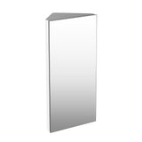 Meuble de Rangement Mural d'Angle de Salle de Bain en Acier Inoxydable avec Miroir et Porte Simple