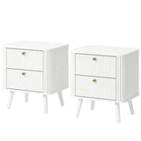 Modern Nightstand Set of 2, Bedside Table with 2 Drawers