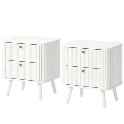 Modern Nightstand Set of 2, Bedside Table with 2 Drawers