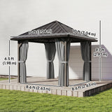 10' x 10' Hardtop Gazebo with Galvanized Steel Roof