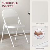 Set of 4 Metal Foldable Chairs
