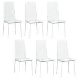 Chaises de salle à manger dossier haut, chaises d'appoint modernes en cuir PU rembourré avec pieds métalliques pour cuisine