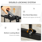 Retractable Gate Extra Wide Press-Mounted with Cat Door, 29-32 Inch