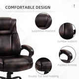 PU Leather Executive Office Chair with High Back, Adjustable Height and Swivel Wheels