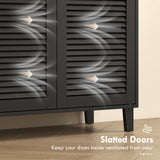 Shoe Cabinet with Adjustable Shelves Shoe Storage Cabinet with 2 Doors for Entryway Hallway